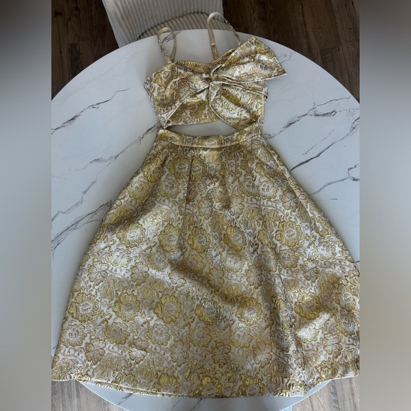 Lilly Pulitzer Dalsey Set Two Piece Gold - Picture 2 of 16